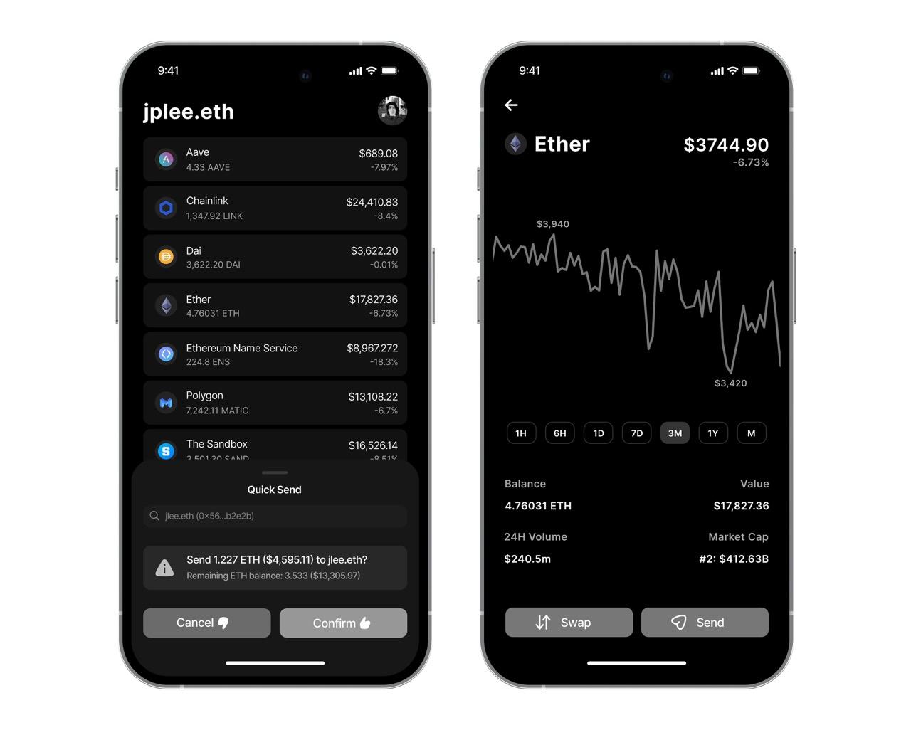 Etherwallet on iPhone 14 Pro