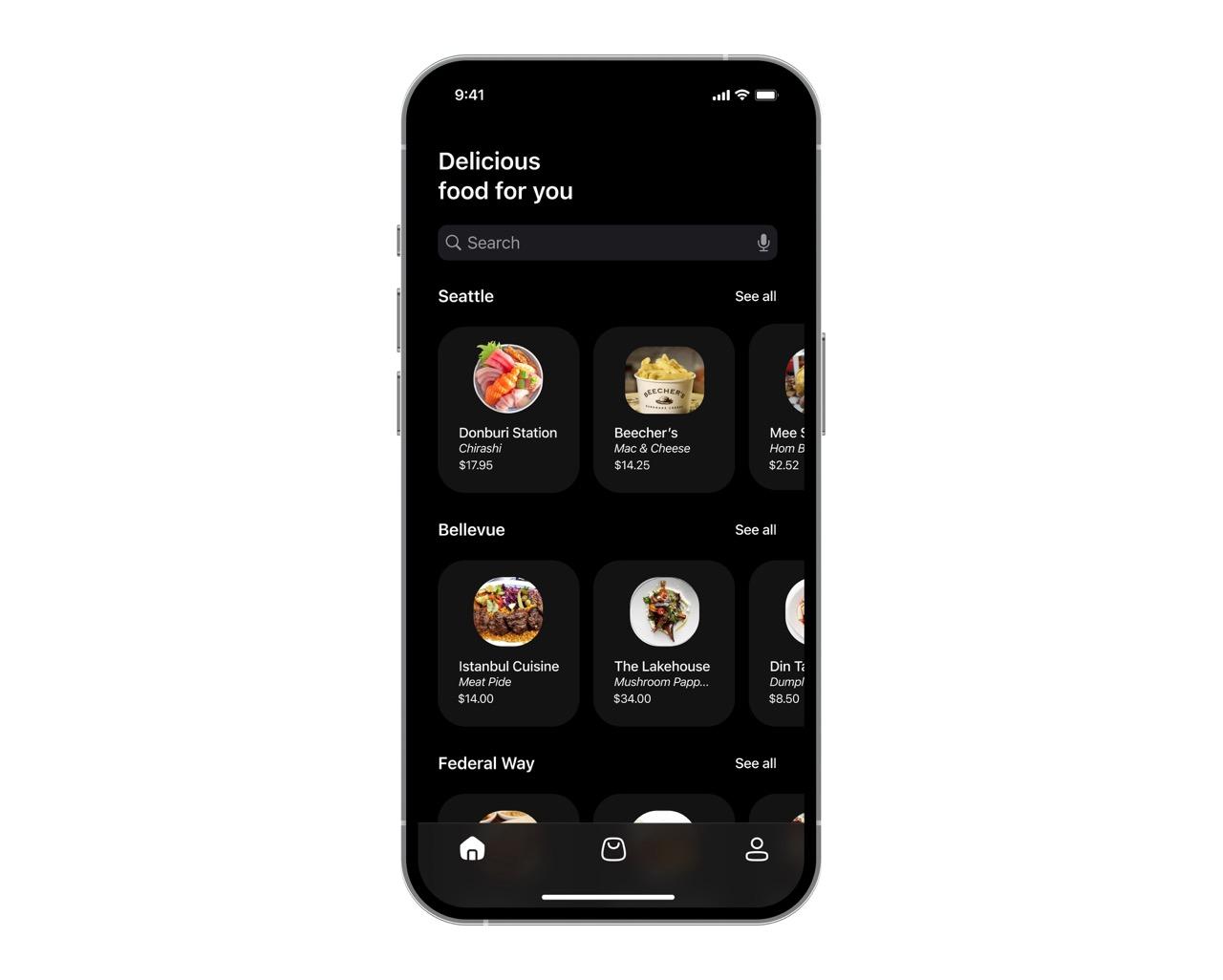 Food Finder on iPhone 14 Pro